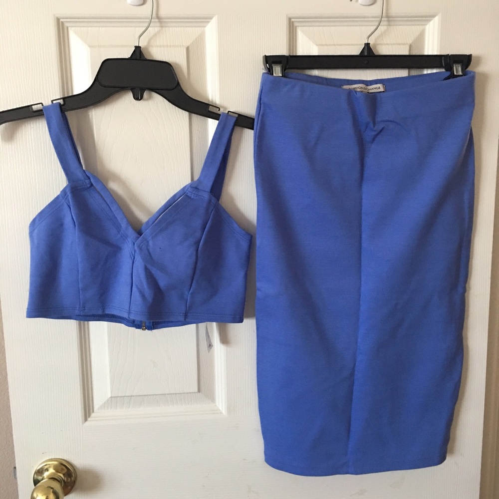 FOREIGN EXCHANGE top & skirt set